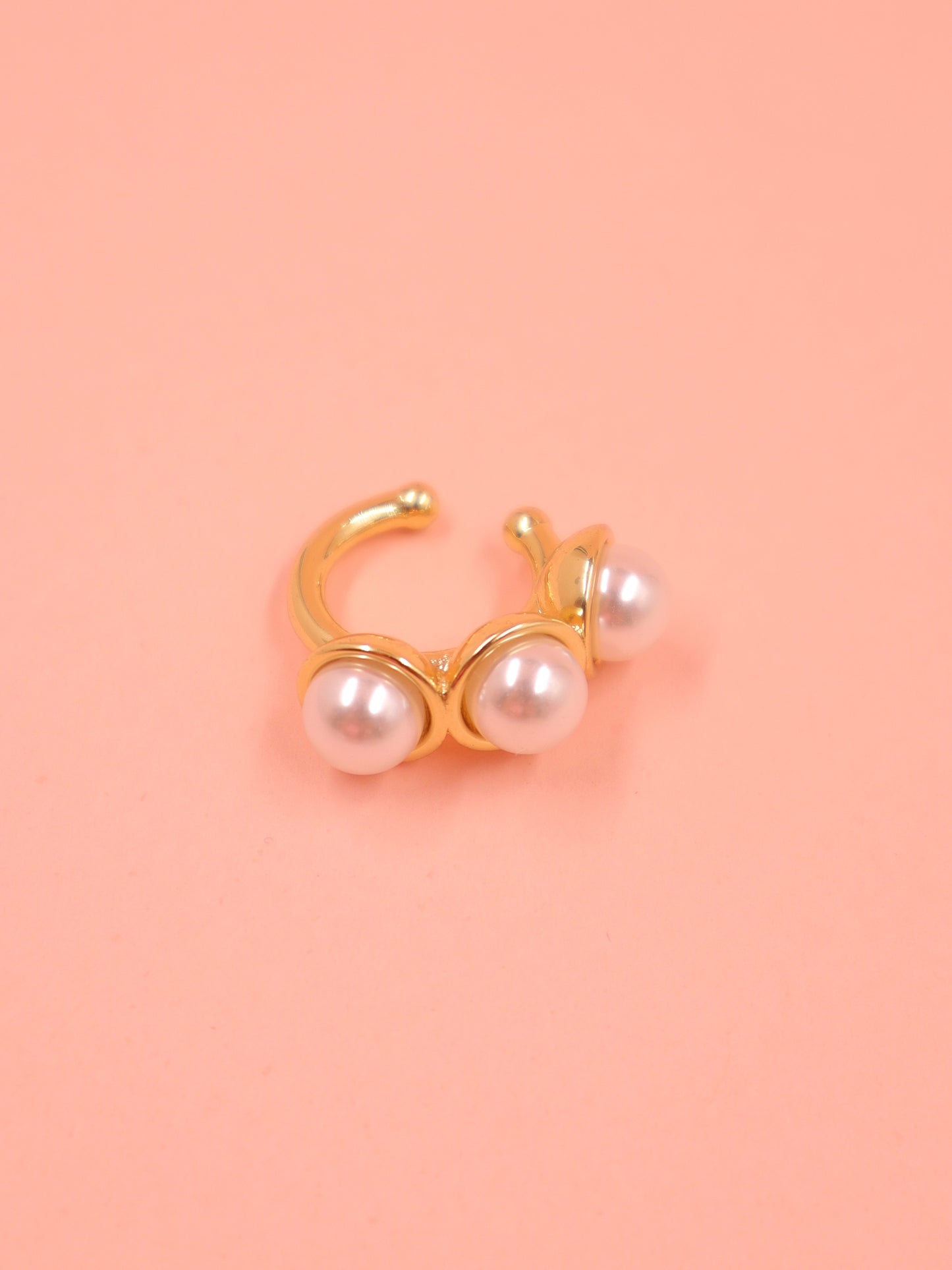 Earcuf gold perlas